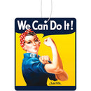 Rosie the Riveter Hanging Air Freshener in Lemon Scent | Feminist Symbol Car Air Freshener