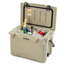 25 QT Hard Cooler with Aluminum Handle and Integrated Cup Holders