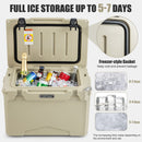 25 QT Hard Cooler with Aluminum Handle and Integrated Cup Holders