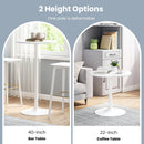 Round Bistro Table 40 Inch Bar Height Tall Coffee Cocktail Table