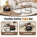 Round Coffee Table Set of 2