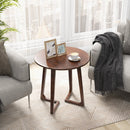 24 Inch Round End Table with Adjustable Foot Pads Natural