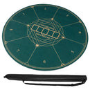 Round Poker Mat for Texas Hold'em 40 inch Portable Foldable Anti-Slip Rubber Base Table Layout