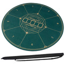 Round Poker Mat for Texas Hold'em 55 inch Portable Foldable Anti-Slip Rubber Base Table Layout