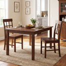 Rubber Wood Dining Chairs Set of 2 with High Backrests
