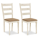 Dining Chairs Set of 2 with Padded Linen Seat