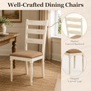Dining Chairs Set of 2 with Padded Linen Seat