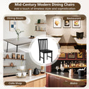 Rustic Dining Chairs Set of 2 Wooden Kitchen Chairs with Slat Tilt Backrest