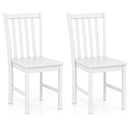 Rustic Dining Chairs Set of 2 Wooden Kitchen Chairs with Slat Tilt Backrest