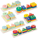 Montessori Wooden Building Blocks – Educational Color & Shape Toy