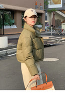 Women Winter Cropped Jacket β Warm Cotton-Padded Puffer Coat