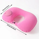 Portable Neck Pillow – Inflatable Flocking Travel Pillow