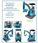 Mini Excavator 3.5 Ton EPA Farm Used New Crawler Digger Kubota Engine Small Excavators 1-3 Ton Machine Prices