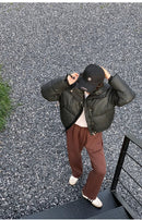 Women Winter Cropped Jacket β Warm Cotton-Padded Puffer Coat