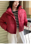 Women Winter Cropped Jacket β Warm Cotton-Padded Puffer Coat
