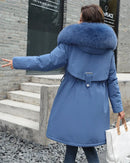 Women Winter Parka – Hooded Fur Collar Thick Warm Long Coat