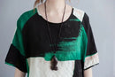 Women Summer T-shirt – Retro Loose Cotton Linen Short Sleeve Top