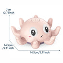 Electric Octopus Whale Baby Bath Toy with LED & Water Spray
