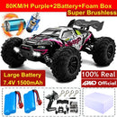4WD Remote Control Car High-Speed 50-80KM/H Off-Road Buggy Truck