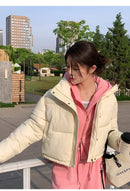 Women Winter Cropped Jacket β Warm Cotton-Padded Puffer Coat