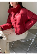 Women Winter Cropped Jacket β Warm Cotton-Padded Puffer Coat