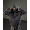 Men's Balaclava Zip Hoodie – Winter Warm Face Mask Jacket