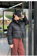 Women Winter Cropped Jacket β Warm Cotton-Padded Puffer Coat