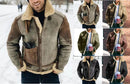 Mens Winter Jacket – Warm Motorcycle Biker Coat with Stand Collar