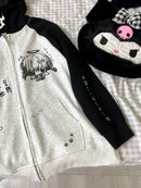 Zip Up Hoodie Cartoon Japanese – Grunge Anime Y2K Streetwear
