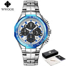 Men's Gold Luxury Quartz Wrist Watch – Big Dial Dress Watch