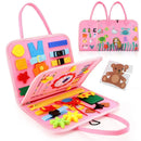 Busy Board Montessori Sensory Toy – Educational Travel Activity Board