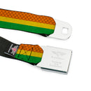 Aquaman Logo Full Color Black Yellow Seatbelt Belt - Aquaman Rasta Webbing