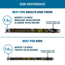 BD Wings Logo CLOSE-UP Full Color Black Silver Seatbelt Belt - Born to Raise Hell Gray Webbing