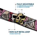 BD Wings Logo CLOSE-UP Full Color Black Silver Seatbelt Belt - Dead Men Tell No Tales Pink Webbing