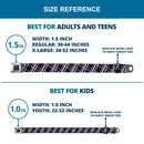 BD Wings Logo CLOSE-UP Full Color Black Silver Seatbelt Belt - Plaid X2 Navy/White/Orange Webbing