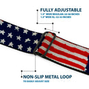 BD Wings Logo CLOSE-UP Full Color Black Silver Seatbelt Belt - Stars & Stripes Painting Webbing