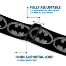 Batman Black Silver Seatbelt Belt - Batman Shield Black/Silver Webbing