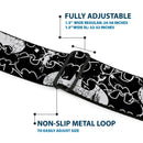 Batman Black Silver Seatbelt Belt - Batman Outlines Black/White Webbing