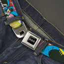 Batman Black/Silver Seatbelt Belt - BATGIRL-IS SHE HERO OR VILLAIN? w/Batgirl in Action Webbing