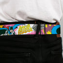 Batman Black/Silver Seatbelt Belt - BATGIRL-IS SHE HERO OR VILLAIN? w/Batgirl in Action Webbing