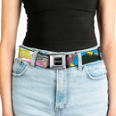 Batman Black/Silver Seatbelt Belt - BATGIRL-IS SHE HERO OR VILLAIN? w/Batgirl in Action Webbing