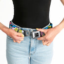 Batman Black/Silver Seatbelt Belt - BATGIRL-IS SHE HERO OR VILLAIN? w/Batgirl in Action Webbing