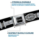 Batman Black Silver Seatbelt Belt - Batman Utility Belt Black/Gray Webbing