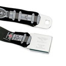 Batman Black Silver Seatbelt Belt - Batman Utility Belt Black/Gray Webbing
