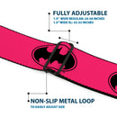 Batman Black Silver Seatbelt Belt - Bat Signal-3 Fuchsia/Black/Fuchsia Webbing