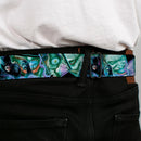 Batman Black Silver Seatbelt Belt - The New 52 Detective Comics Issue #16 Batman Screaming & Joker Expressions Cover Pose Webbing