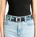 Batman Black Silver Seatbelt Belt - The New 52 Detective Comics Issue #16 Batman Screaming & Joker Expressions Cover Pose Webbing