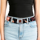 Arkham City Snowflake Full Color Black Red Seatbelt Belt - Batman Arkham City 3-Character/2-Scene Panels Webbing