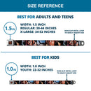 Arkham City Snowflake Full Color Black Red Seatbelt Belt - Batman Arkham City 3-Character/2-Scene Panels Webbing