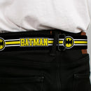 Bat Signal Full Color Black White Yellow Seatbelt Belt - BATMAN/Bat Signal Triple Stripe Black/White/Yellow Webbing